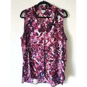 Liz Claiborne Dressy Abstract Floral Tank